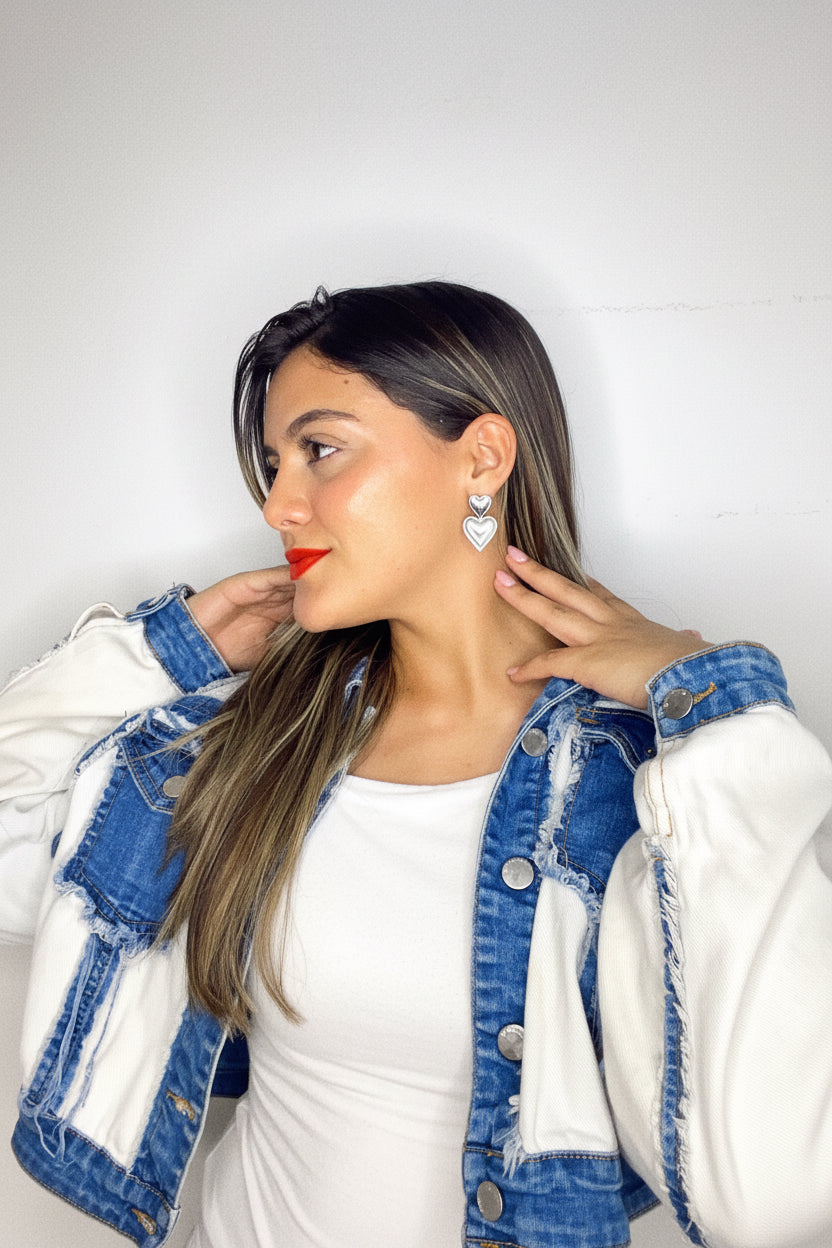 Love Me- Silver Earrings