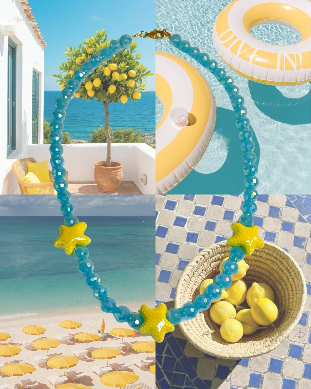 Limón y Mar Necklace