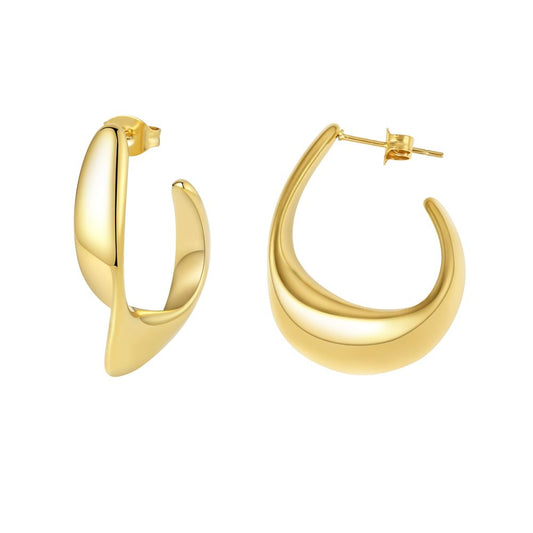 Abstract Gold Earring