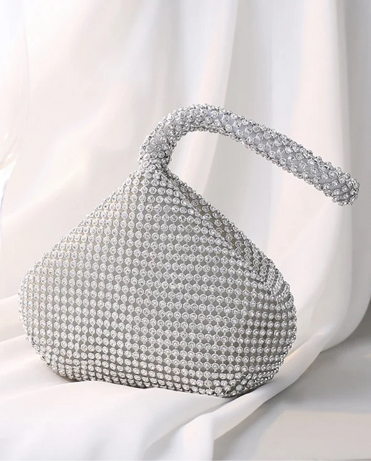 Melinda Silver Clutch